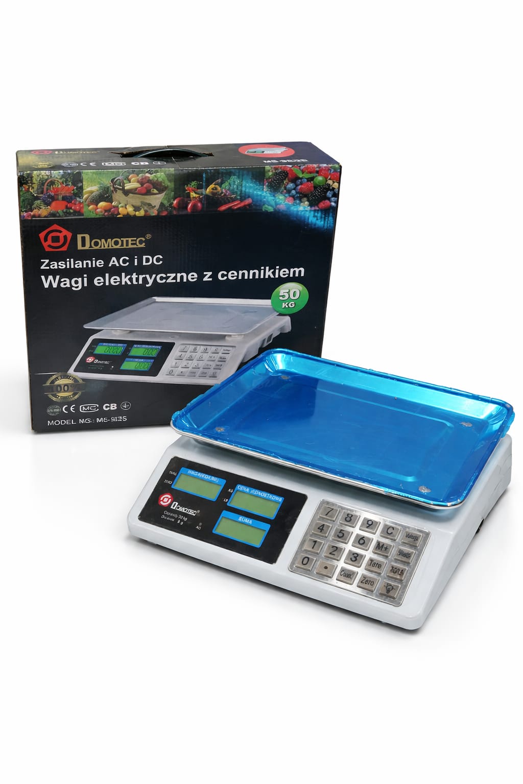 Elektronische Ladenwaage mit Preisanzeige und Wiegeschale